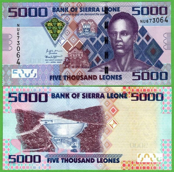 Sierra Leona 5000 Leones 2021, P-32f Unc