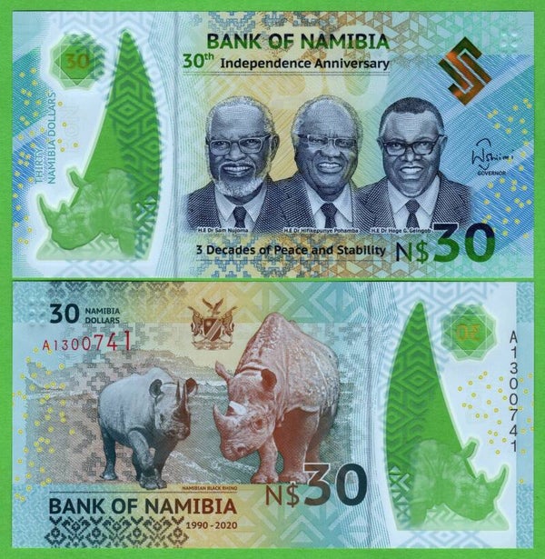 Namibia 30 Dollars 2020, P-18 Unc