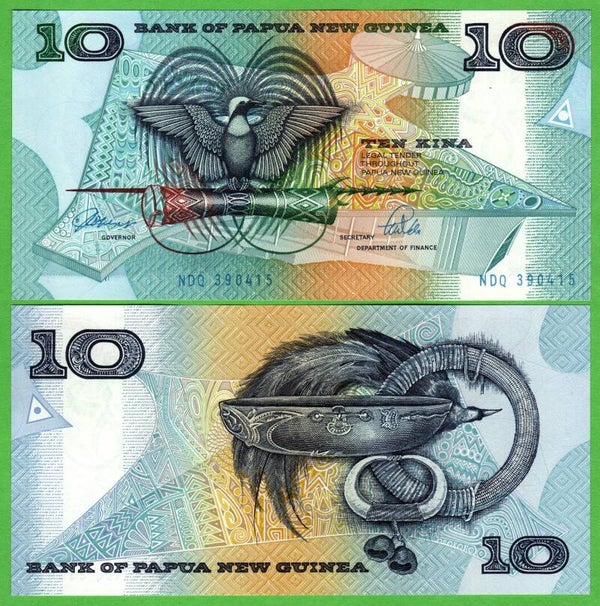 Papua Nueva Guinea 10 Kina 1985, P-9b Unc