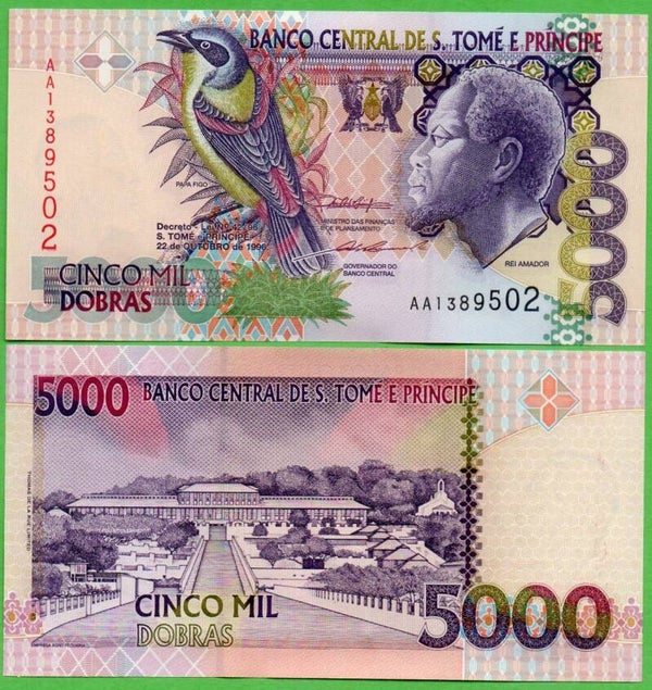 Santo Tome & Principe 5000 Dobras 1996, P-65 Unc