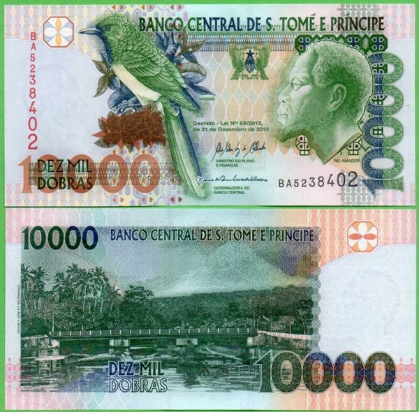 Santo Tome & Principe 10,000 Dobras 2013, P-66 Unc