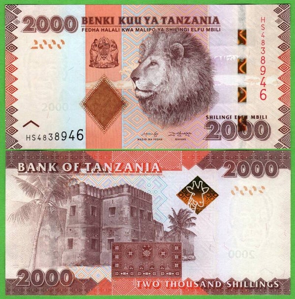 Tanzania 2000 Shilling 2025, P-42 Unc