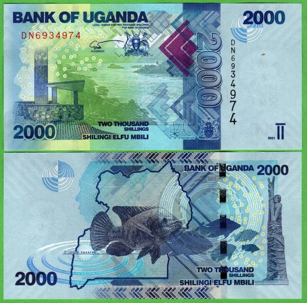 Uganda 2000 Shilling 2021, P-50 Unc