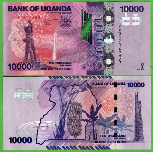 Uganda 10000 Shilling 2019, P-52f XF