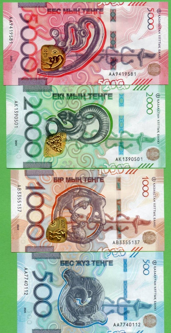 Kazakastan Set 500-5000 tenge 2024 Unc