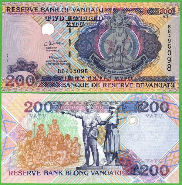Vanuatu 200 Vatu 1995, P-8b Unc
