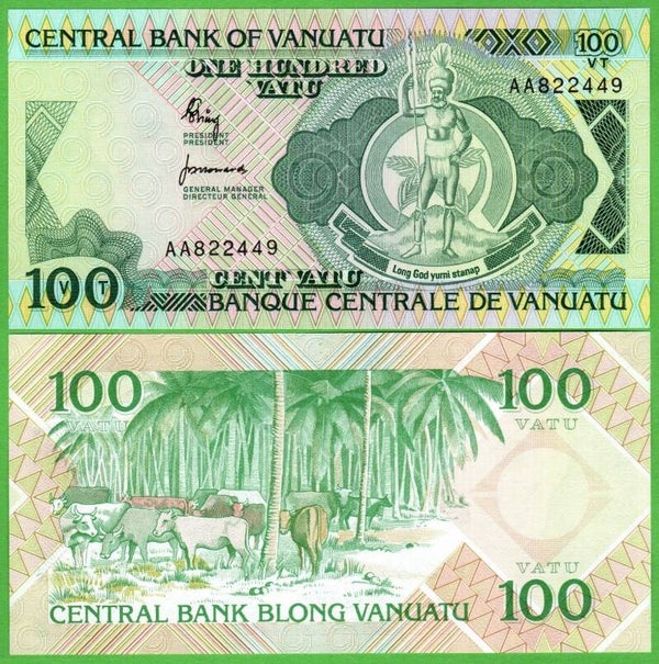 Vanuatu 100 Vatu 1995, P-1a Unc