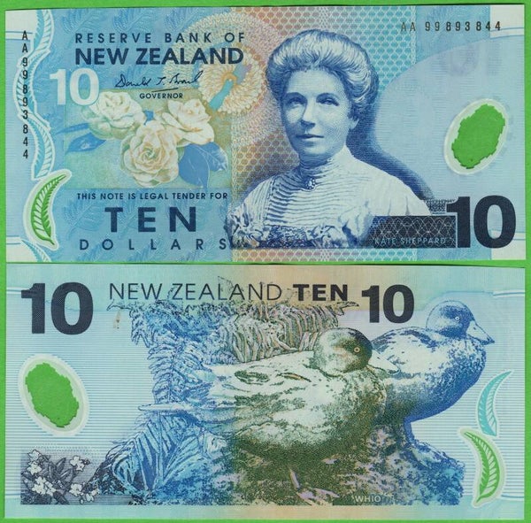 Nueva Zelanda 10 Dollar 2002, P-186a VF
