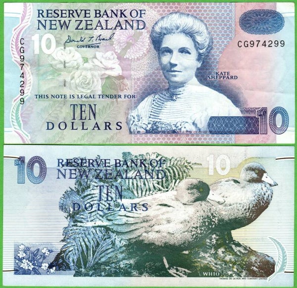 Nueva Zelanda 10 Dollar1992, P-178A VF