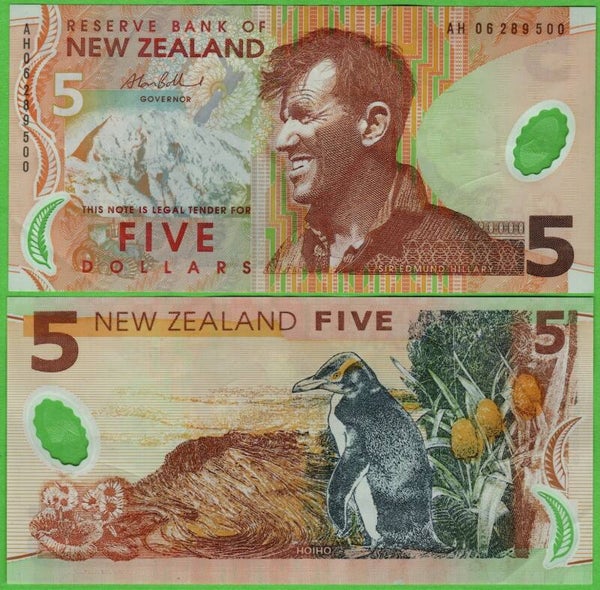 Nueva Zelanda 5 Dollar 1999, P-185A VF