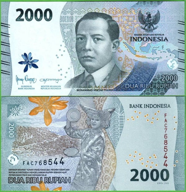 Indonesia 2000 Ruphia 2022, P-W163 Unc