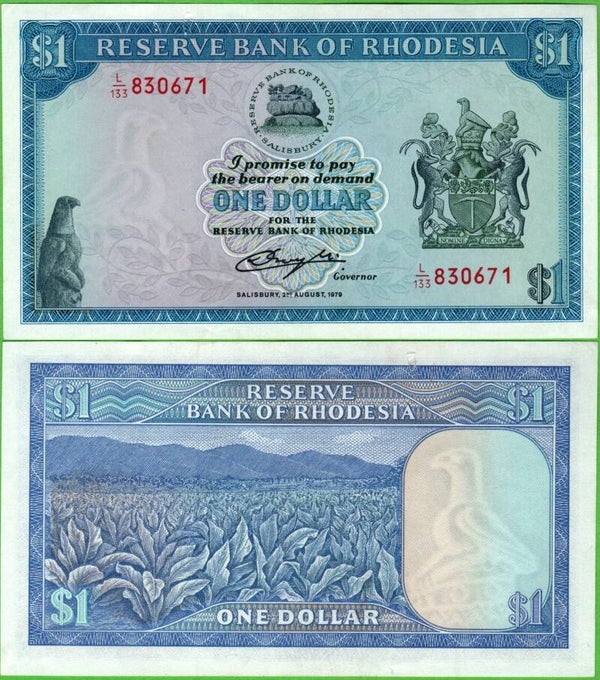 Rhodesia 1 Dollar 1979, P-38 Unc