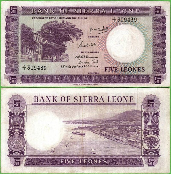 Sierra Leona 5 Leones 1964, P-3C VF