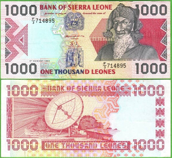 Sierra Leona 1,000 Leones 1993, P-20A Unc