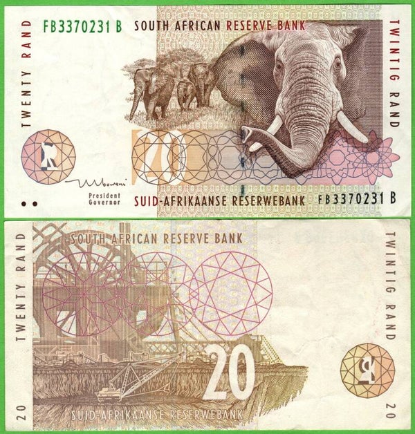 South Africa 20 Rand 1993, P-124A Unc