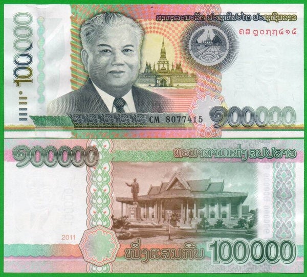 Laos 100,000 Kips 2011, P-42 Unc