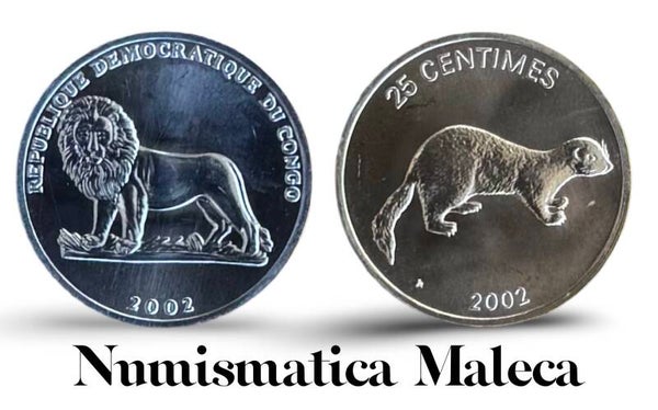 Congo 25 Céntimos 2002, Km76 Unc