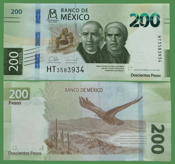 Mexico 200 Pesos 2024 P-140 UNC Comme