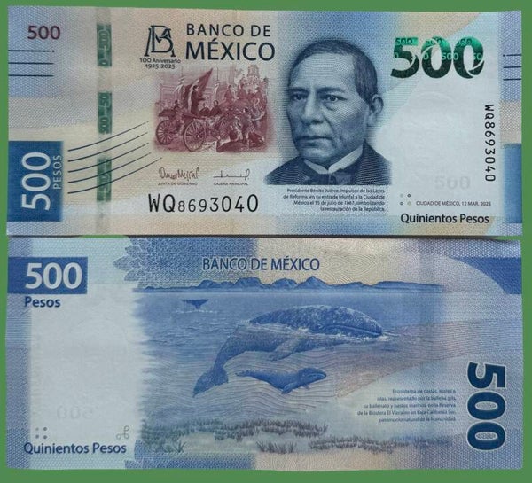 Mexico 500 Pesos 2024 P-141 UNC