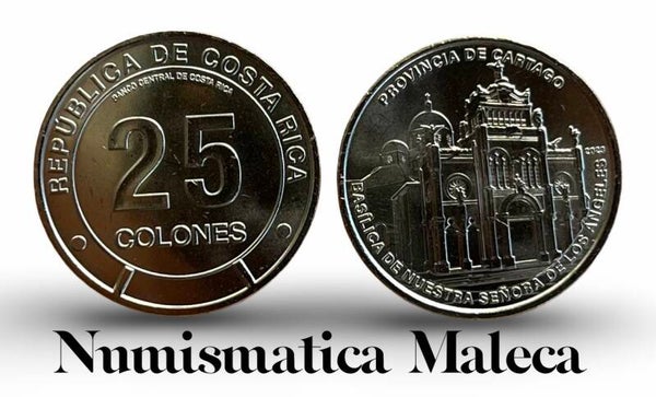 Costa Rica 25 Colones 2023 (Provincia Cartago)