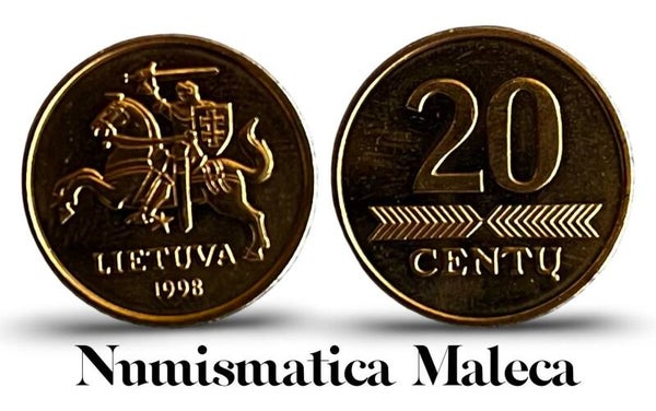 Lithuania 20 Centu 1998, Km107 Unc