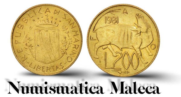 San Marino 200 Lire 1981, km123 Unc