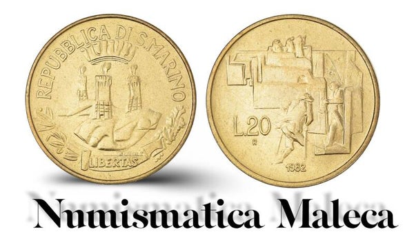 San Marino 20 lira 1982 Km132 Unc