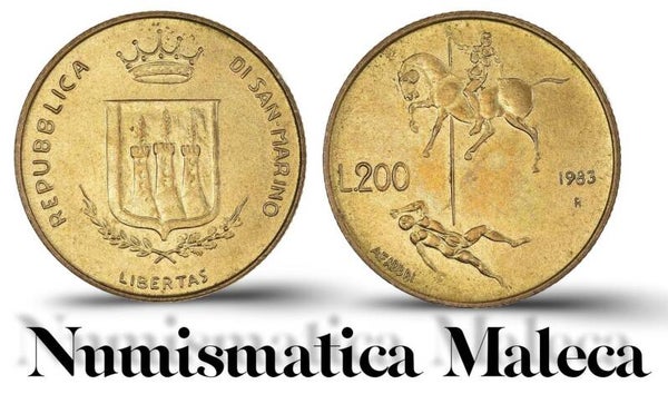 San Marino 200 Lire 1983, km152 Unc