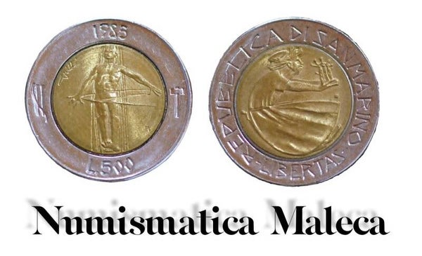 San marino 500 Lire 1985, Km181 Unc