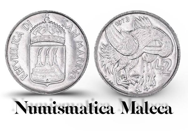 San Marino 2 Lire 1973, Km23 Unc