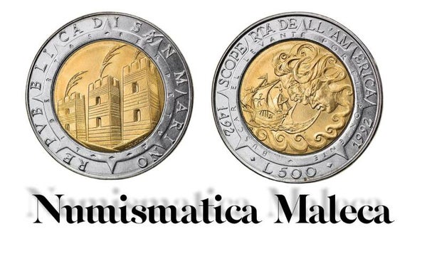 San marino 500 Lire 1992, km286 Unc