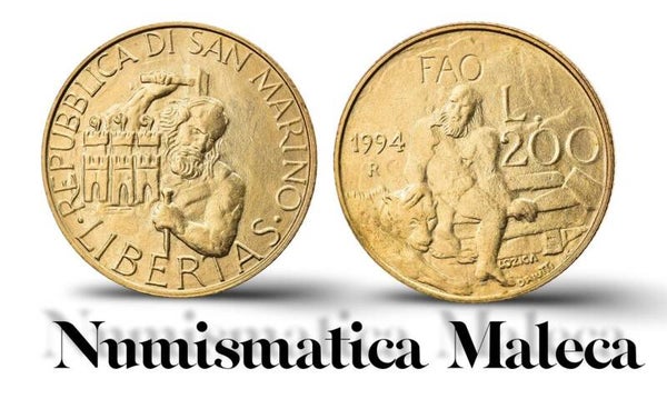 San Marino 200 Lire 1994 km313 Unc