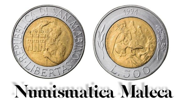 San marino 500 Lire 1994, km314 Unc