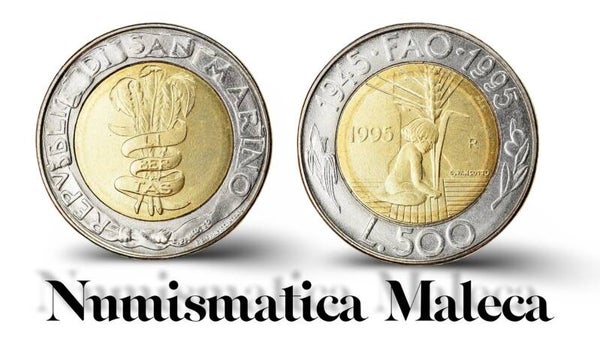 San marino 500 Lire 1995, km330 Unc FAO