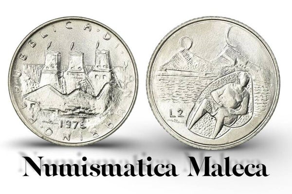 San Marino  2 Lire 1976, Km52 Unc