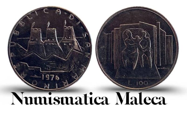 San Marino 100 Lire 1976, Km57 Unc