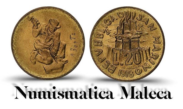 San Marino 20 Lire 1978 Km80 Unc