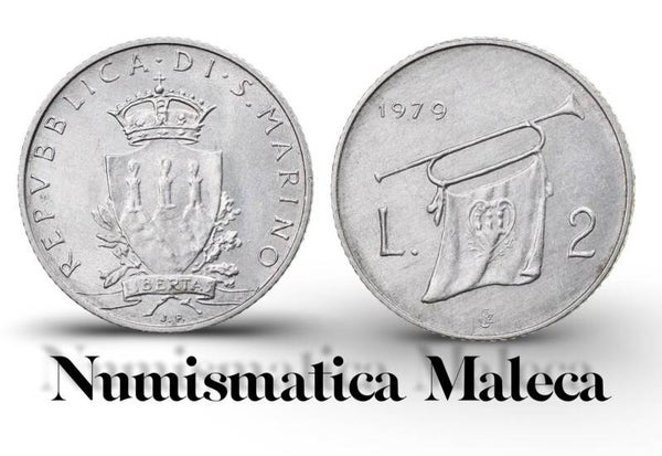 San Marino 2 Lire 1979, Km90 Unc