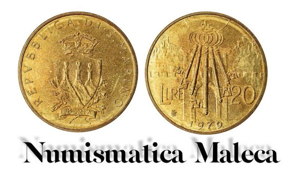 San Marino 20 Lire 1979 Km93 Unc