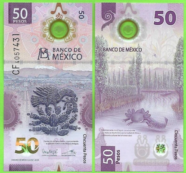 Mexico 50 Pesos 2023, P-new , CF-PRefix Unc