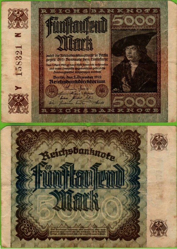 Alemania 5000 Mark 1922, R-80c.N XF