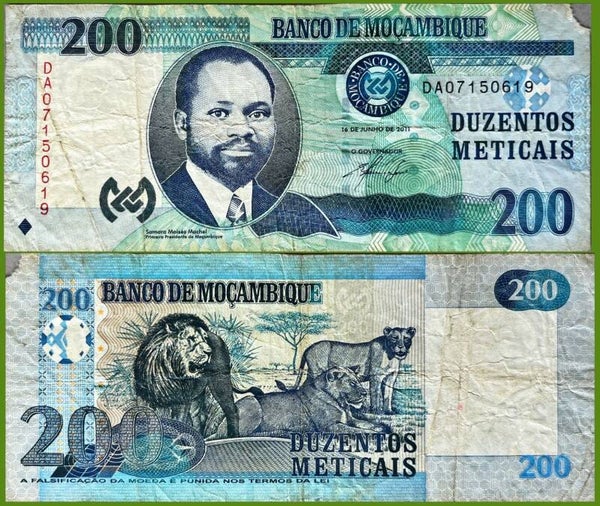 Mocambique 200 Meticais 2011, P-152 Circ