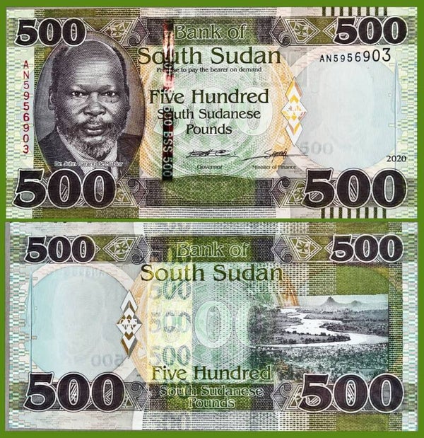 Sudan del sur 500 Pound 2020, P-16 Unc
