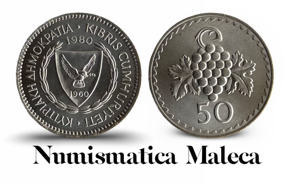Chipre 50 Mils 1980, Km41 Unc