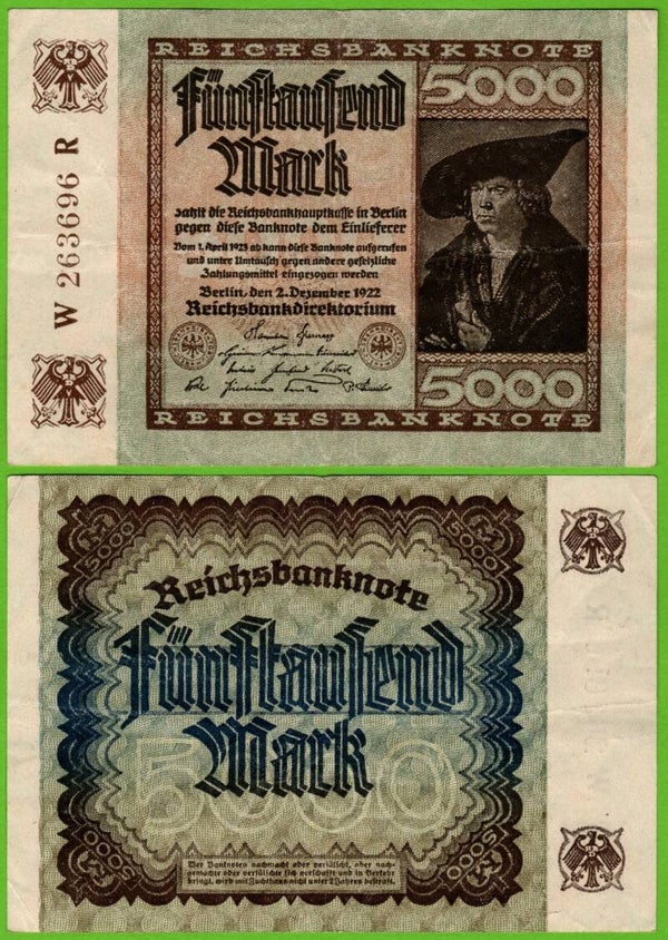 Alemania 5000 Mark 1922, R-80d.R XF