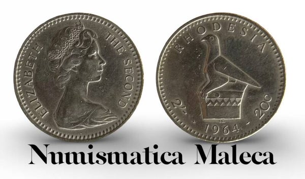 Rhodesia 2 Shillin 1964, Km3 VF