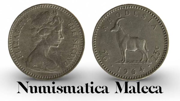 Rhodesia 2 1/2 Shillin 1964, Km4 XF