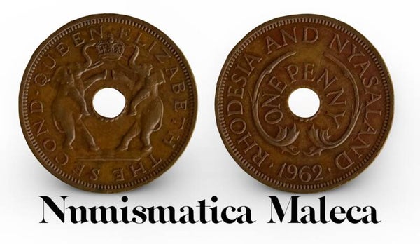 Rhodesia & Nyasaland 1 Penny 1962 Km2 XF