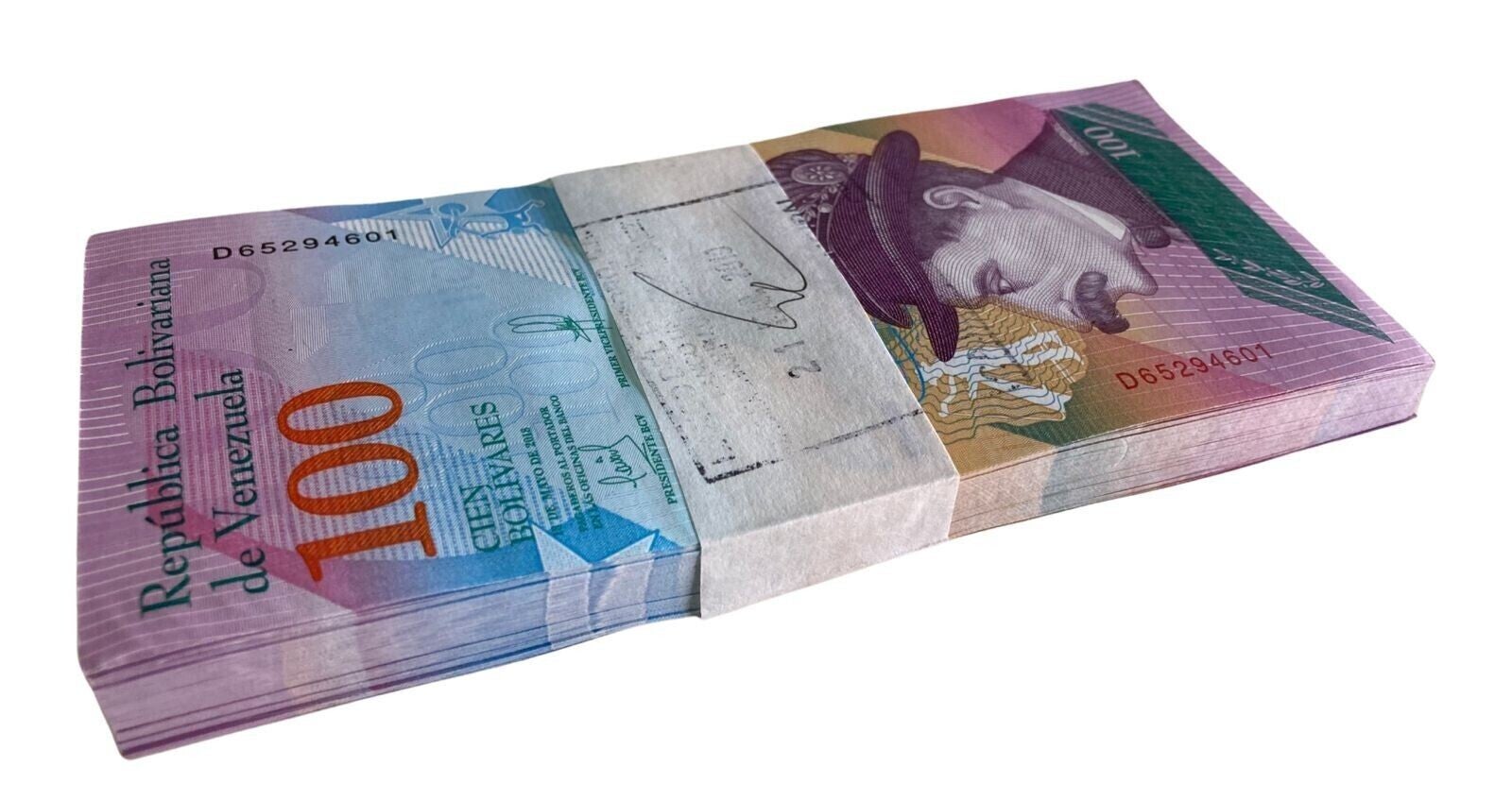 Venezuela 100 Bolivares 2018, P-106 Bundle 100 pcs