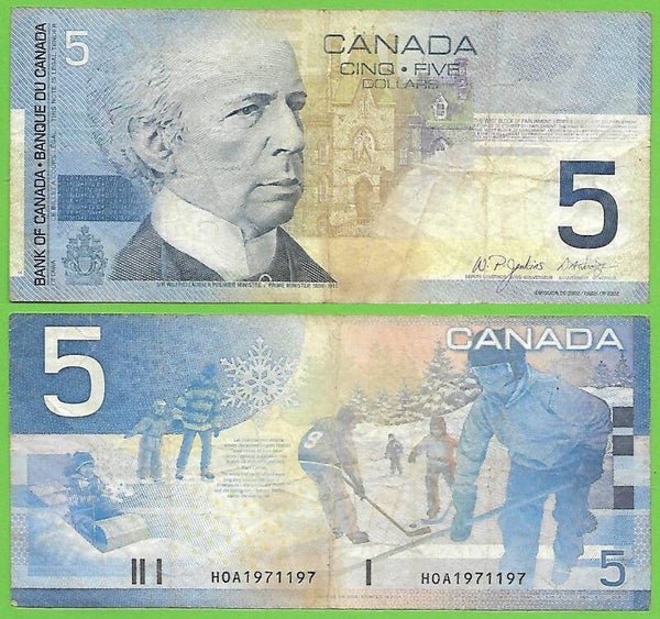 Canada 5 Dollar 2002, P-101d XF